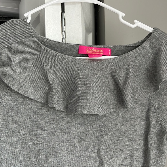 Catherine Maladrino Ruffle Sweater Top, worn once - Picture 3 of 4